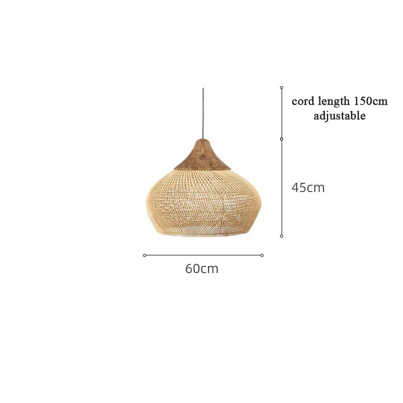 Grand Lustre Osier Naturel – Suspension osier XXL tressée main