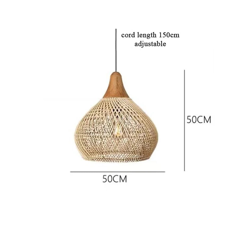 Grand Lustre Osier Naturel – Suspension osier XXL tressée main