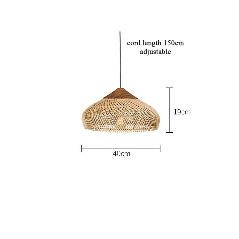 Grand Lustre Osier Naturel – Suspension osier XXL tressée main