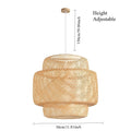 Suspension Bambou Tressée – Lustre bambou tressé main Ø 30 cm