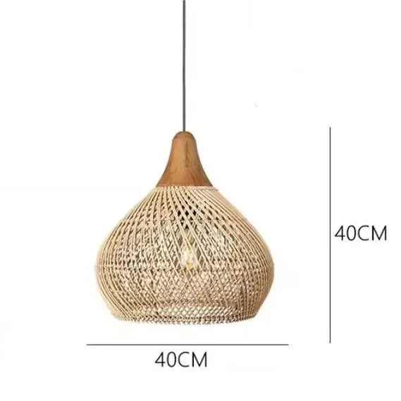 Lustre Osier Bohème – Suspension osier tressée main Ø 40 cm