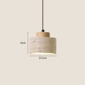 Suspension Travertin & Bois – Petite suspension wabi-sabi, 4 formes