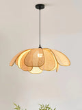 Lustre Pétales Rotin – Suspension rotin naturel tressée main Ø 60 cm