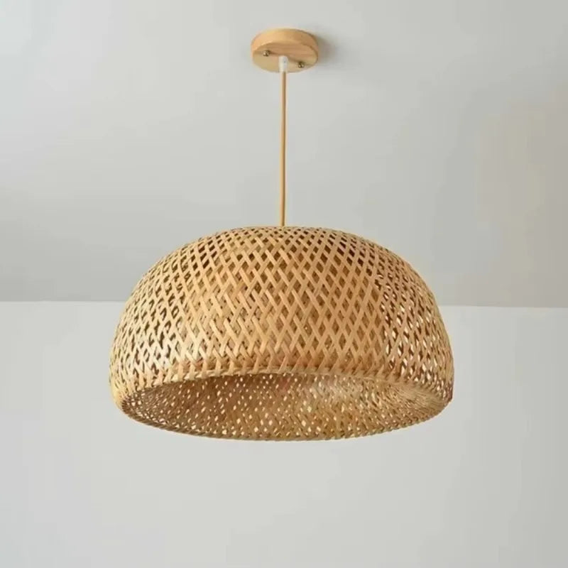 Suspension Bambou Dôme – Lustre bambou tressé main Ø 30 / 38 / 45 cm