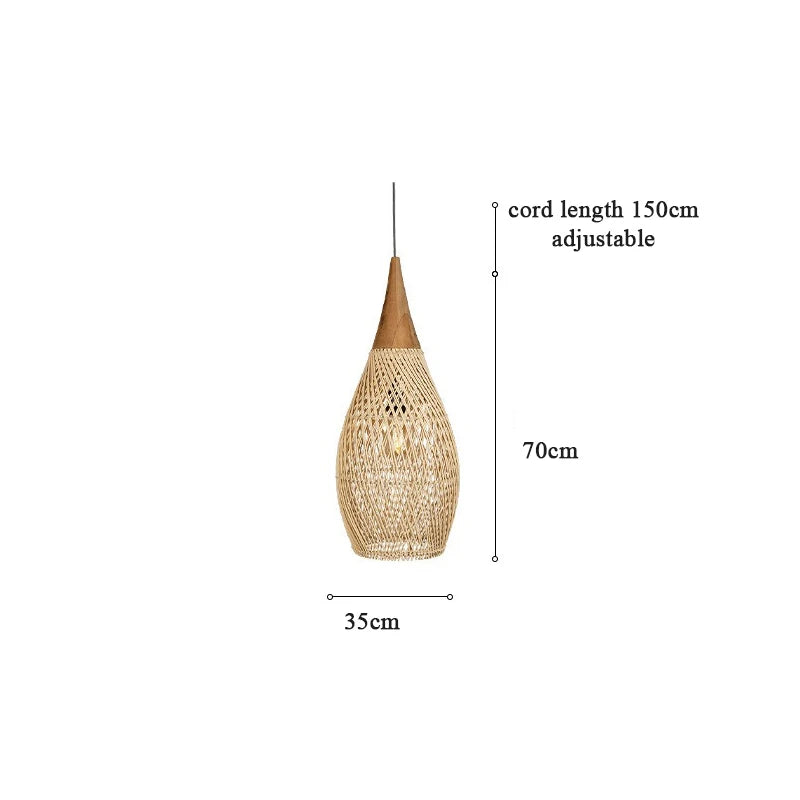 Grand Lustre Osier Naturel – Suspension osier XXL tressée main