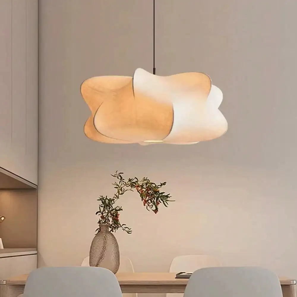 Suspension Nuage Wabi-Sabi – Lustre japandi en tissu Ø 40 / 50 cm