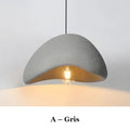 Suspension Wabi-Sabi Galet – Lustre japandi effet pierre Ø 30 / 40 cm